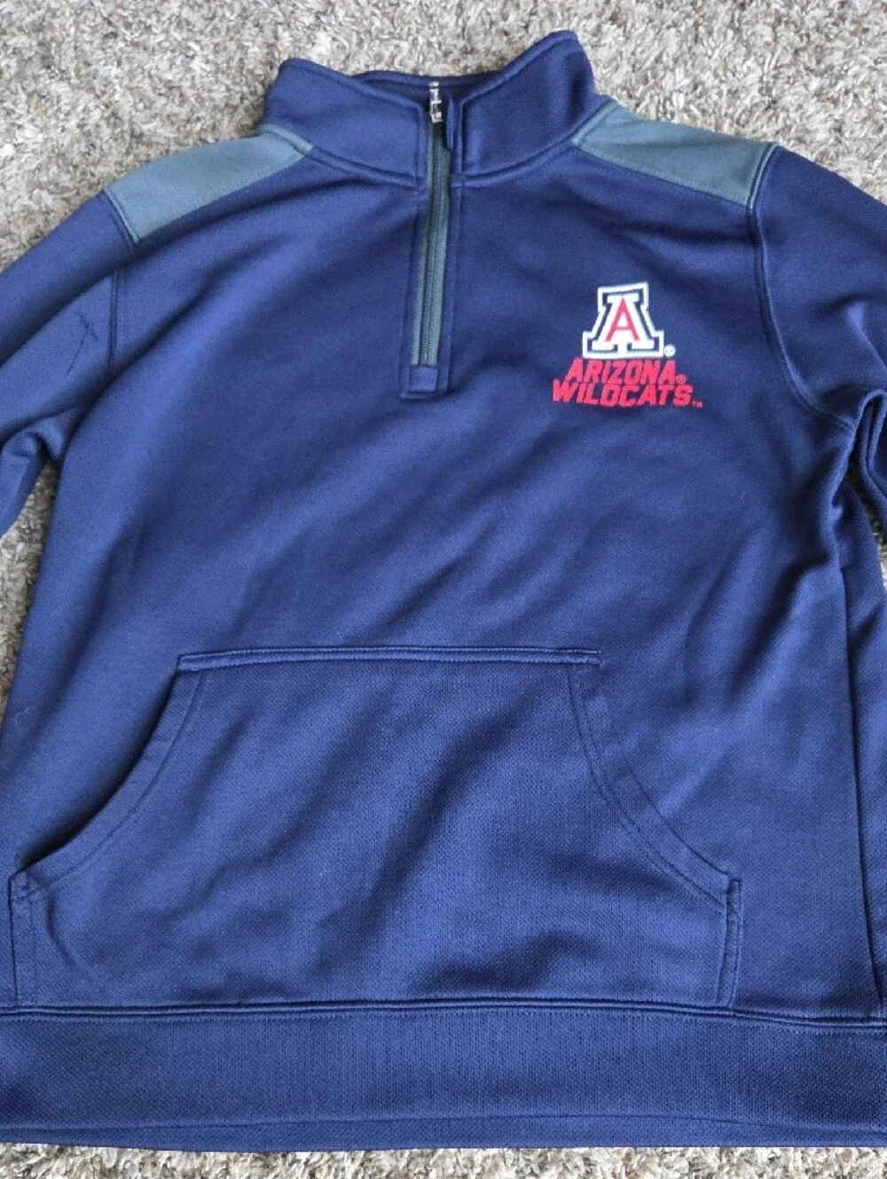 Navy Kids 1/4 Zip Pullover Jacket